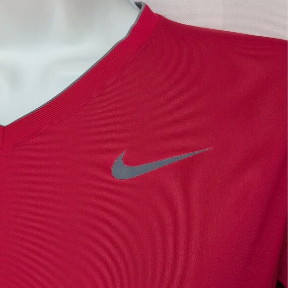 Nike Pro Dri-Fit Long Sleeve Fitted Top Women's Size Small Pink Athletic Running - Picture 2 of 6